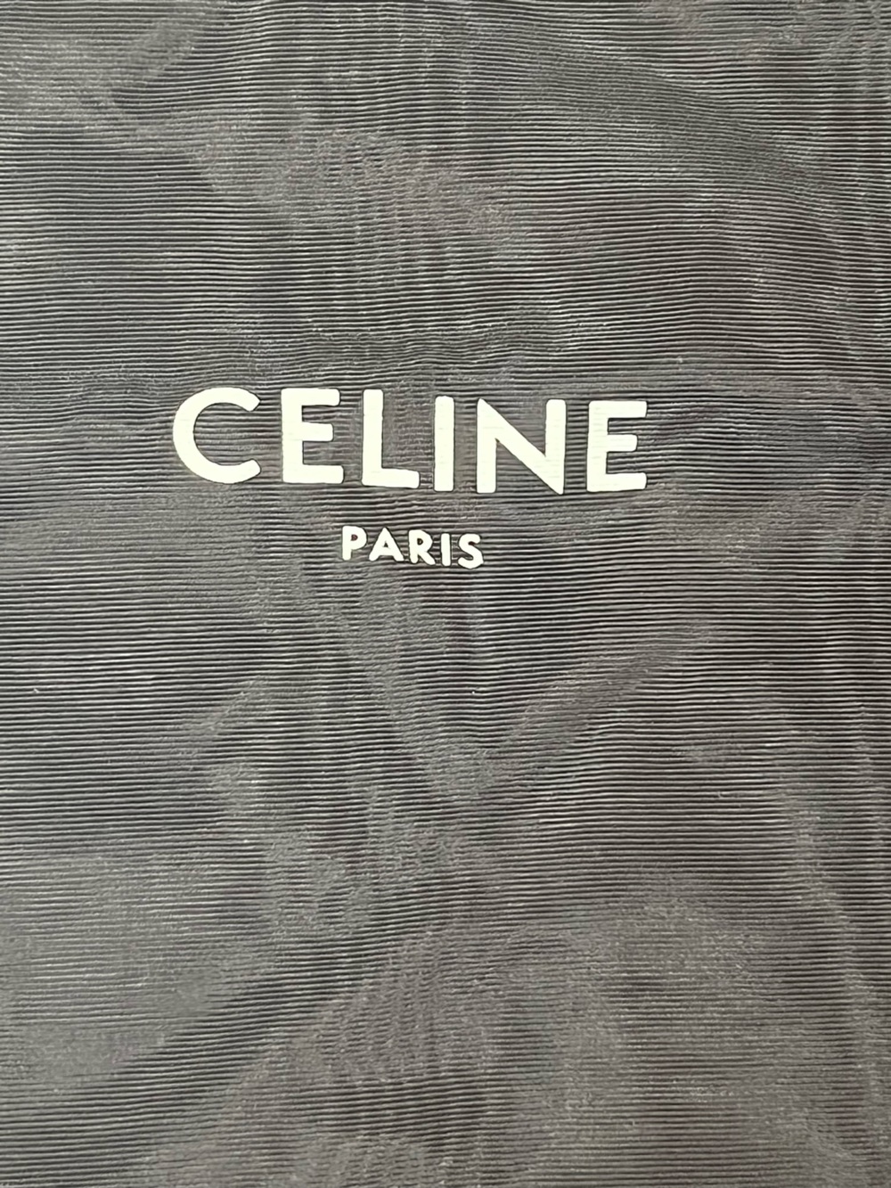 Celine Paris Black taffeta Dust Bag with White Logo and lining - Picture 2 of 5